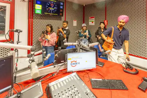 Students explore the Demon FM facilities