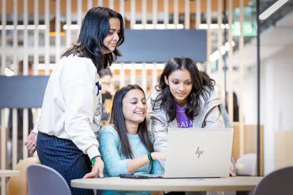 Students preparing for future careers at DMU London