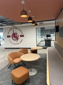 The DMU emblem — a bold welcome to our London community