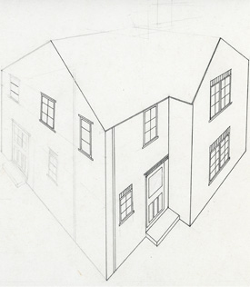 One of a set of drawings made by Stephen Lawrence.