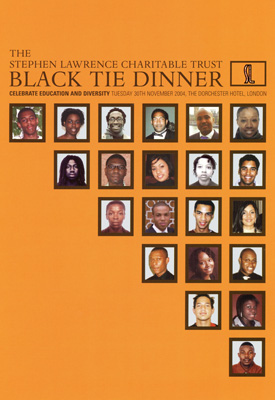 Programme for a SLCT fundraising dinner.