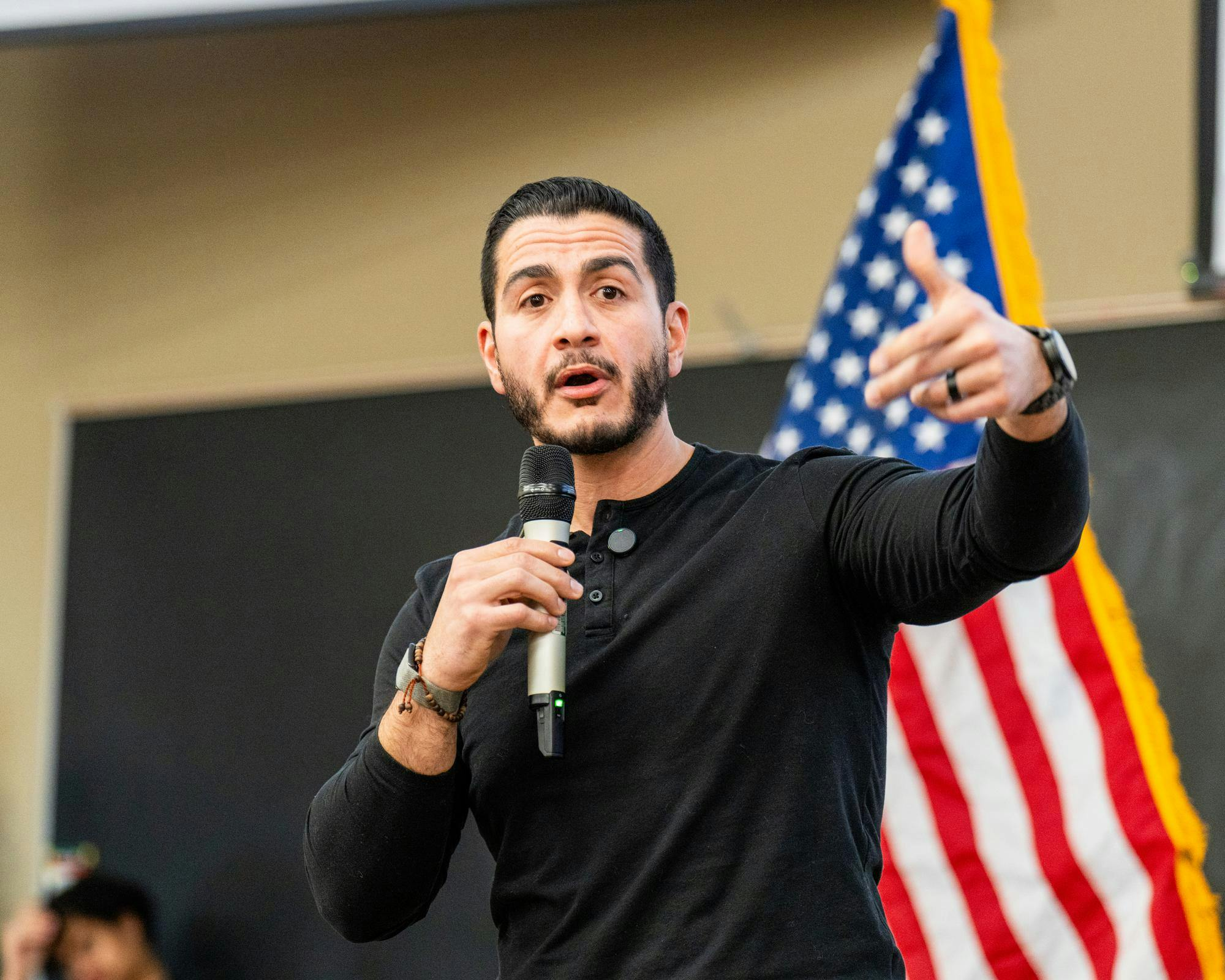 Abdul El-Sayed speaking at an event