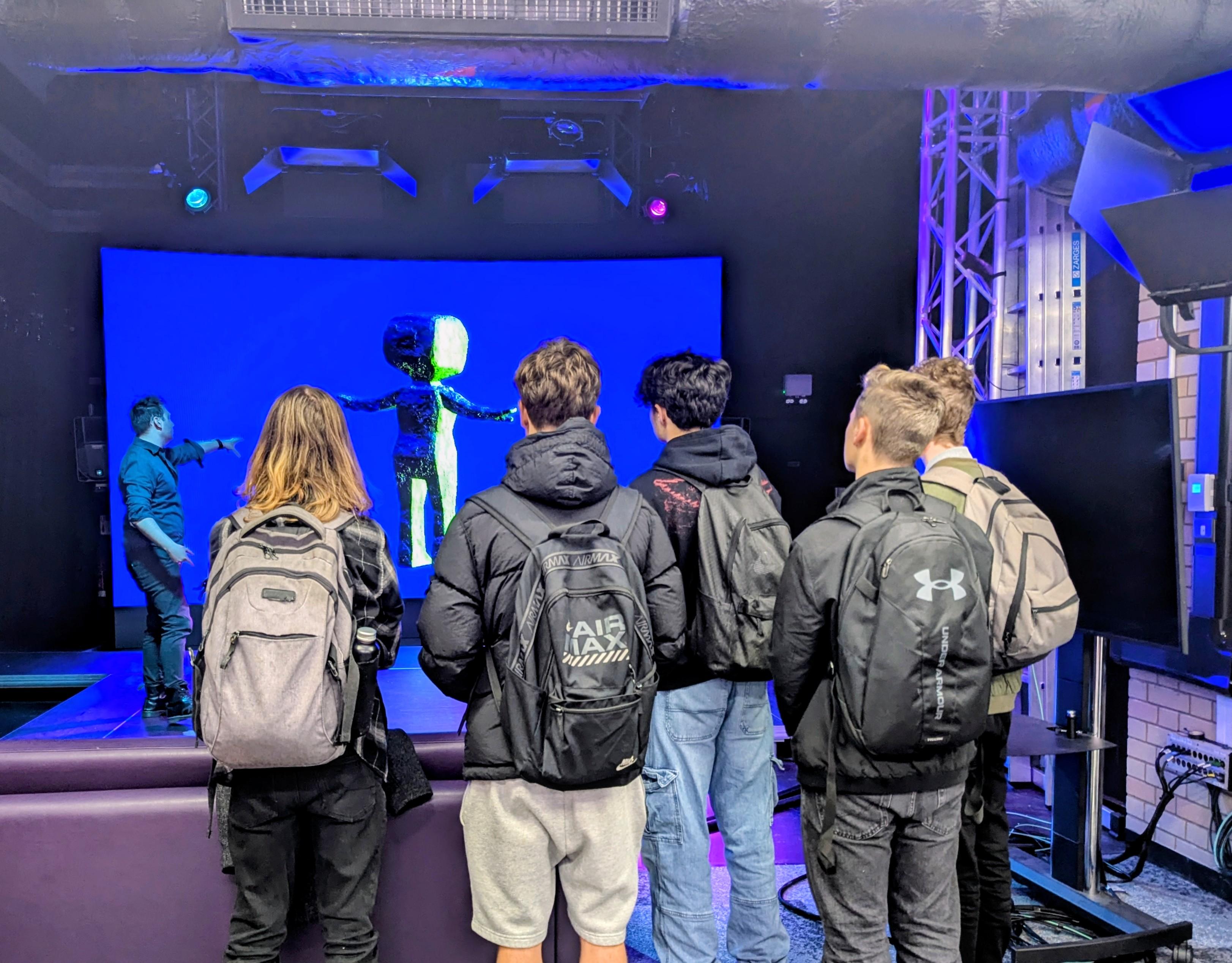 Students from Rushden Academy taking part in a Media taster session at DMU.