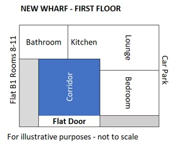 New Wharf studio floorplan